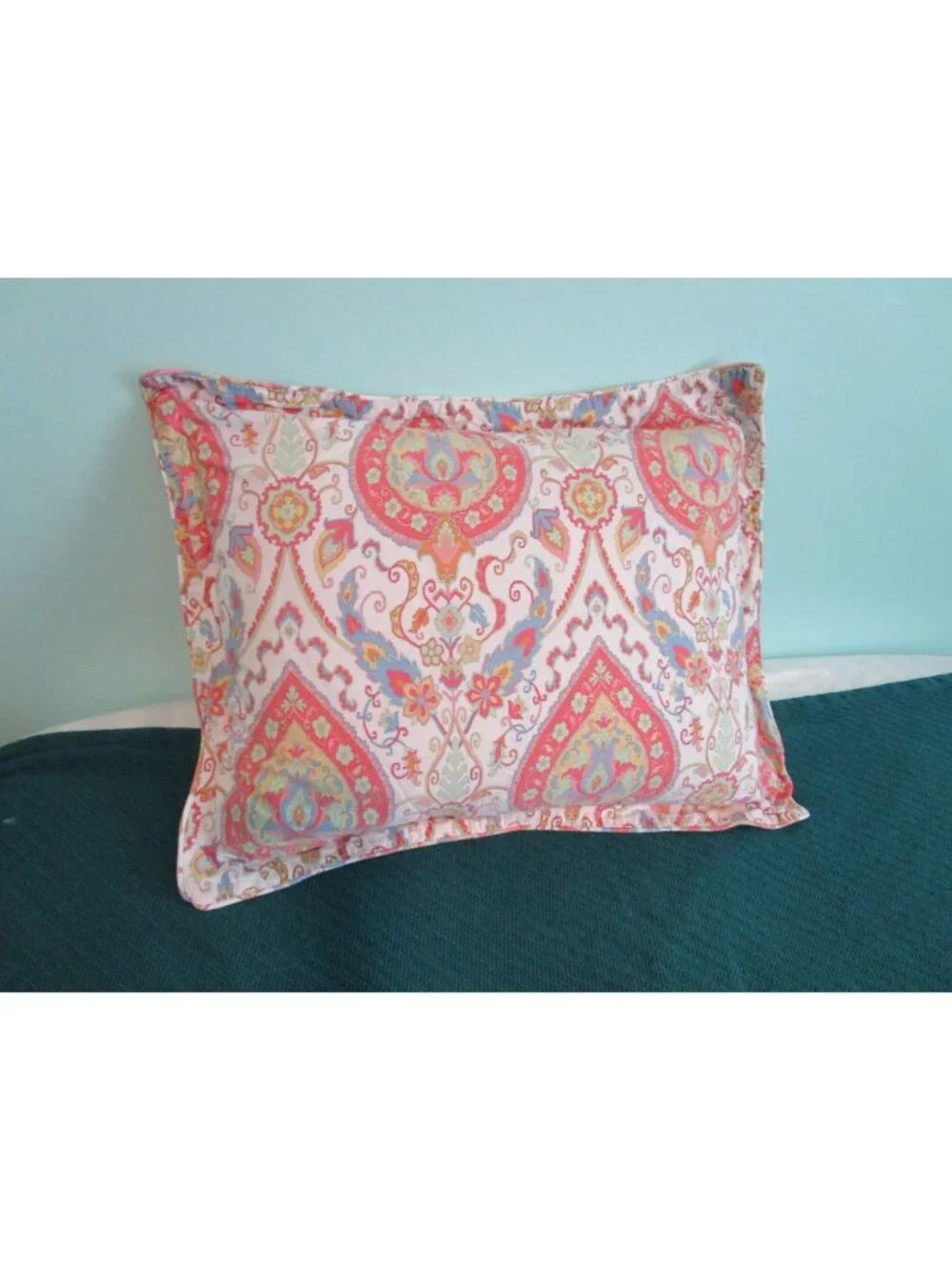 Vintage Lauren Ralph Lauren Cotton Paisley Floral Standard Pillow Sham Multicolo